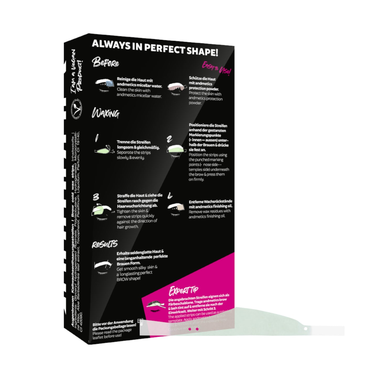 Brow Wax Strips Women Professional 10
