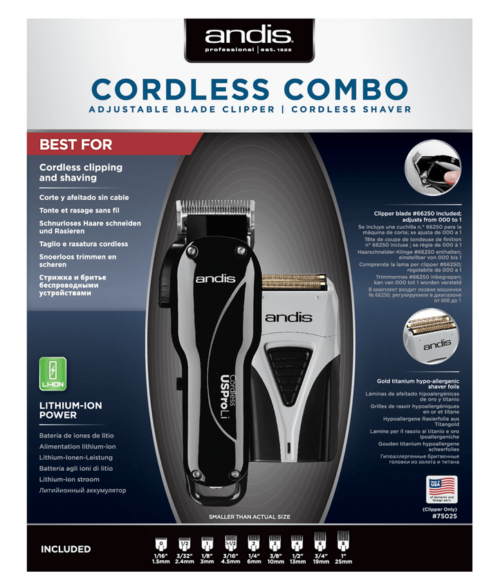 Klippemaskiner og utstyr_Andis Cordless Combo - Youth.no
