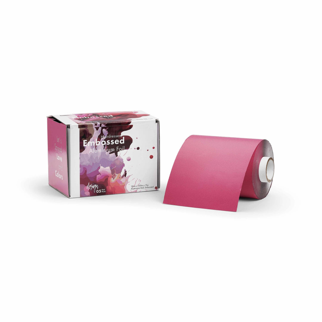 Diverse_Embossed Aluminium foil - Hot Pink 100m - Youth.no