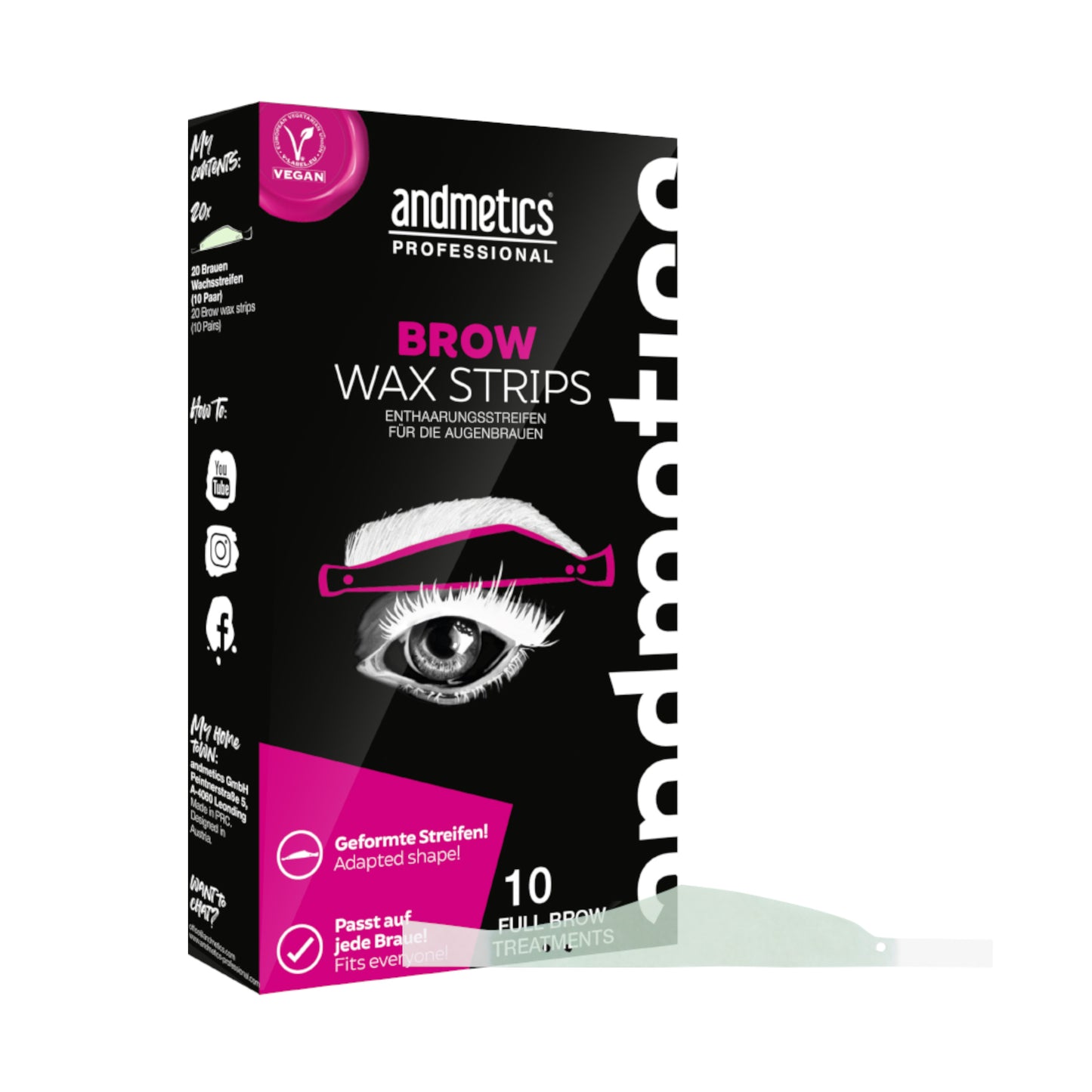 Brow  Wax Strips Women Professional 10